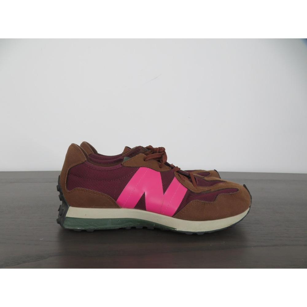 New Balance 327 Shoe Womens 8.5 Youth 7 Brown Suede Running Sneakers Gym GS327TL
